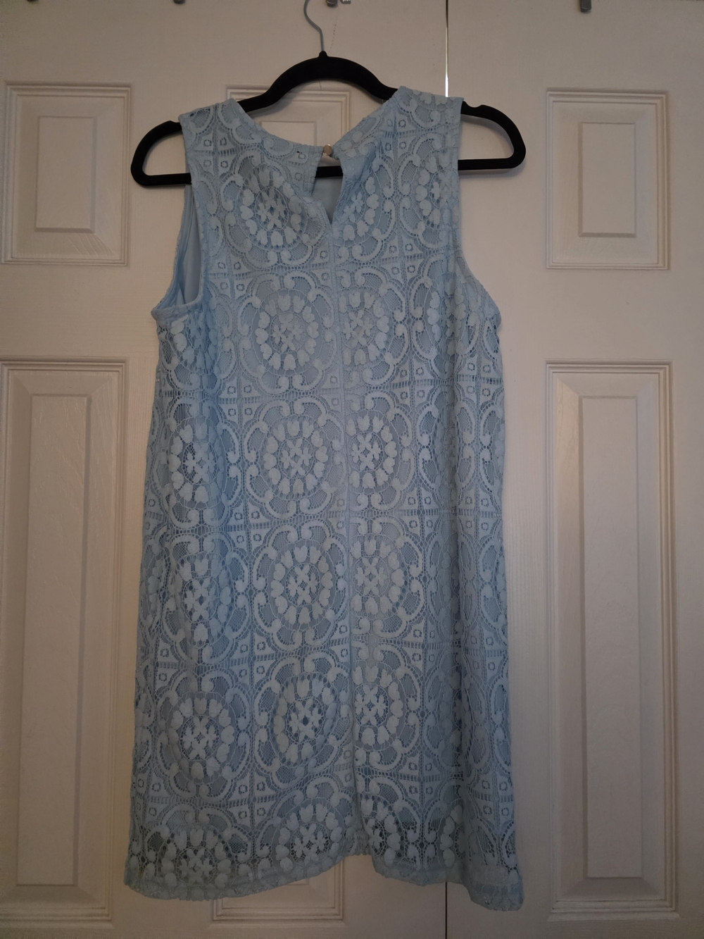 Forever 21 Light Blue Lace Sleeveless Shift Dress - Picture 2 of 3